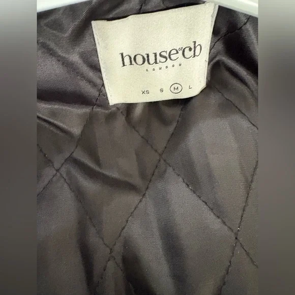 House of CB ‘Lumia’ Black Leather Jacket size Medium - Picture 15 of 17